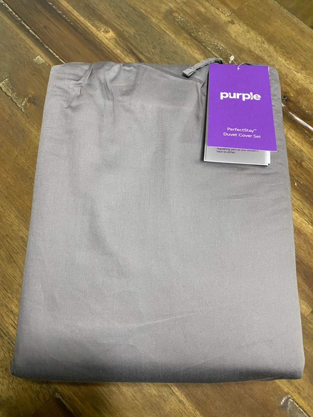Purple PerfectStay Duvet Cover Set in Gray